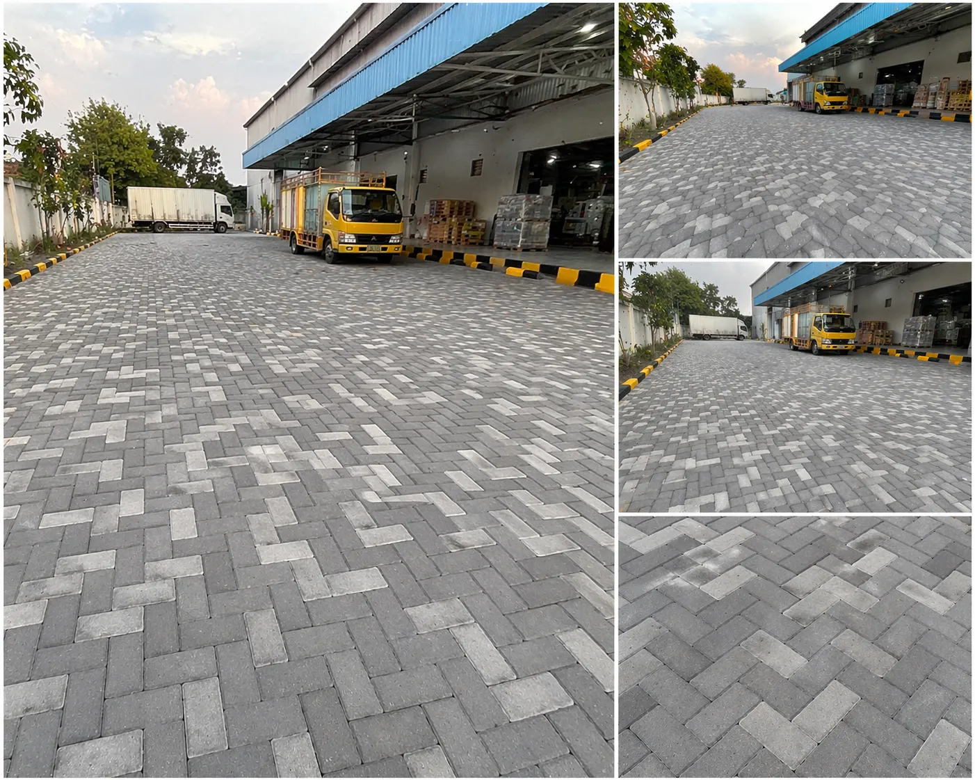 Finishing Paving Block Halaman Gudang di Kasihan