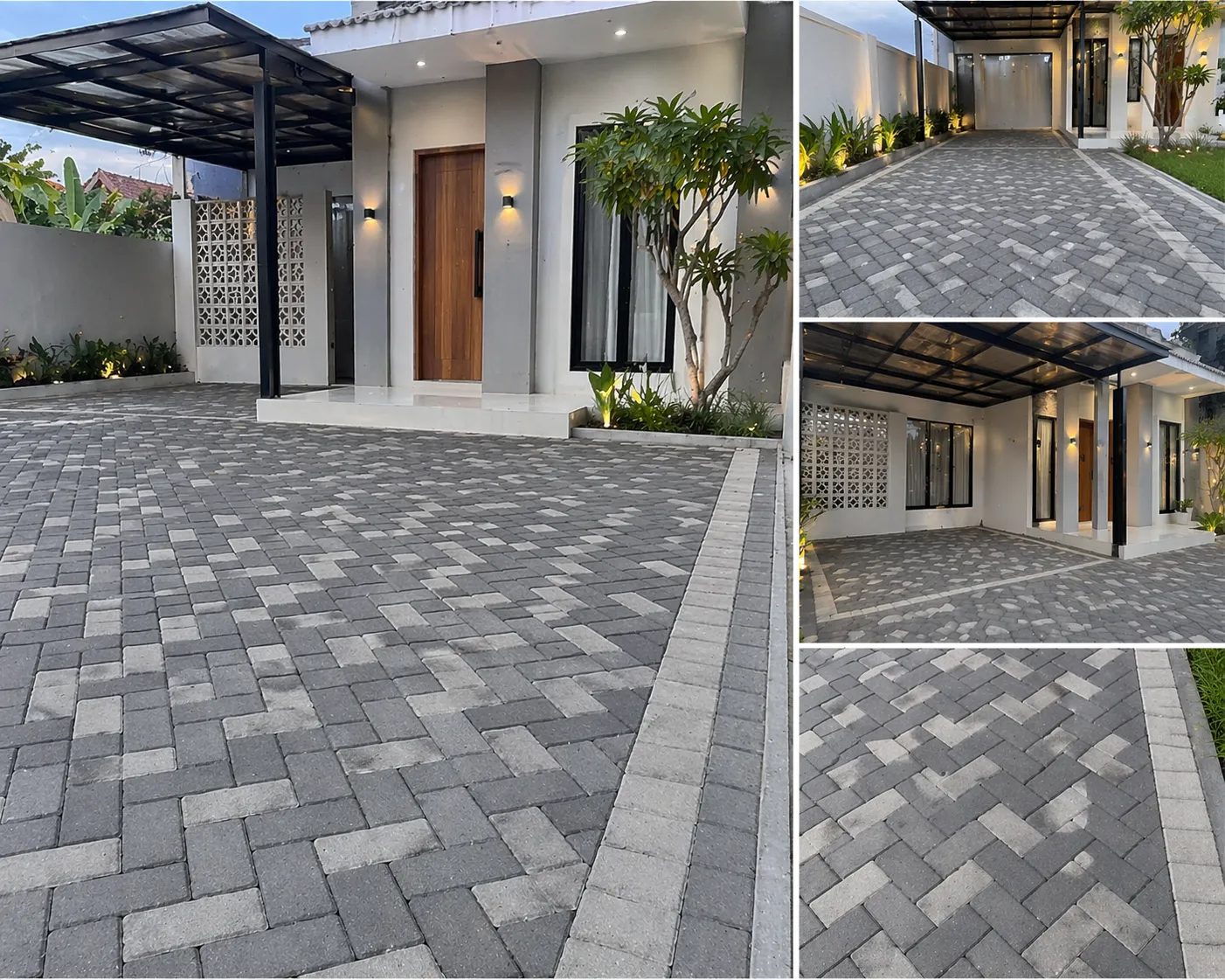 Paving Block Carport dan Teras Rumah di Depok