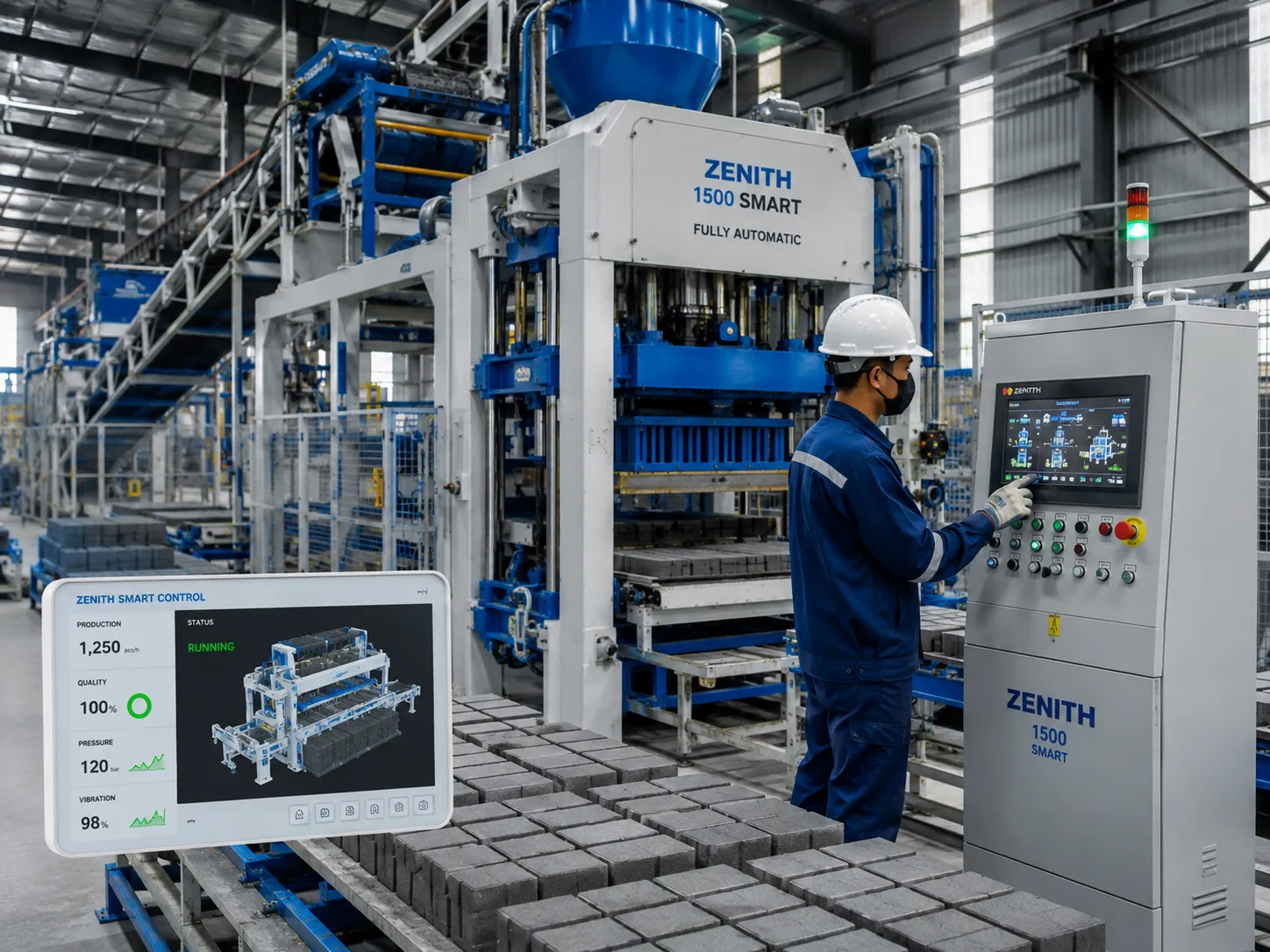 Produksi Paving Block Modern dengan Mesin Otomatis Berteknologi Tinggi